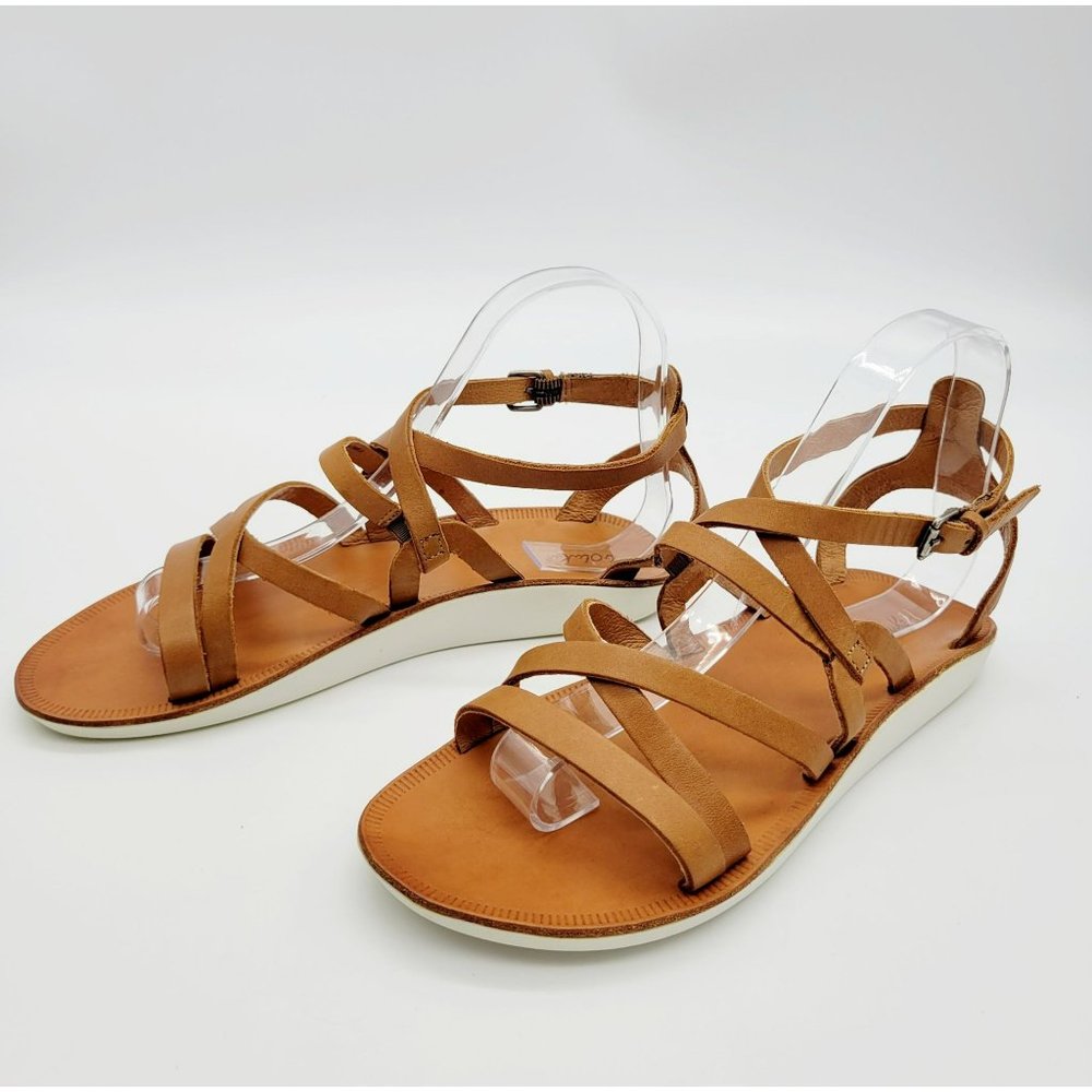 Olukai Po'Iu Brown Leather Women's Sandals Size 7